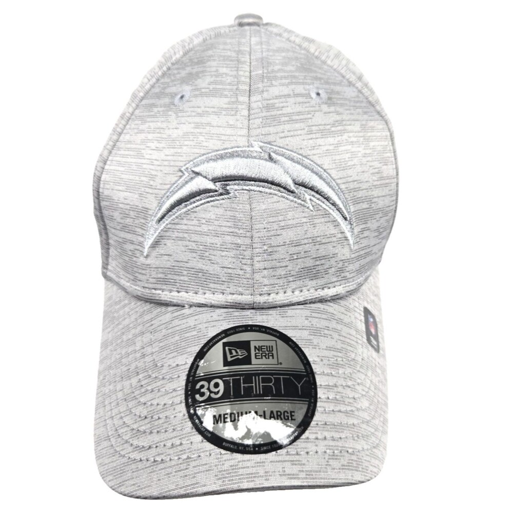 New Era Los Angeles Chargers Hat Cap Fitted Gray M/L 39thirty Team Headwear New